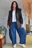 Benatar Pleat Shoulder Jacket Coffee Bean